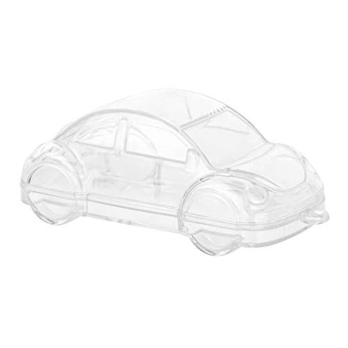 Car Shaped Acrylic Candy Boxes - 12 Pack - 2.95"x1.49"x1.1" - Perfect for Weddings, Birthdays, Party Favors and Gifts | Cute Clear Plastic Containers | Clear Fillable Ornaments Crafts Decorations