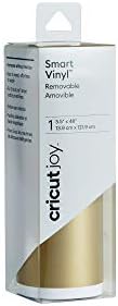 Cricut Joy Smart Vinyl - Removable - 5.5" x 48", Adhesive Decal Roll - Gold