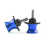 2 Pack Motorcycle Swing Arm Swingarm Slider CNC Spools Stand Bobbins Screw Compatible for Z800 ZX6R ZX11R ZX12R for YZF1000 YZF750 (M6,Blue)