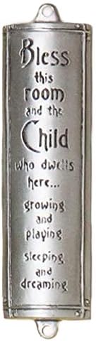 Bless This Room/Child Room Blessing, Cynthia Webb Designs Fine Pewter Christian/Jewish Mezuzah Blessing - Handcrafted in the USA