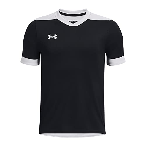 Under Armour Boys' Maquina 3.0 Jersey, (001) Black / / White, Youth Small