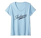 Photo Gallery donna throwback vintage indiana city adult & kids maglietta con collo a v Photo Gallery donna throwback vintage indiana city adult & kids maglietta con collo a v