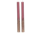Hermosas velas elegantes con purpurina, hechas a mano