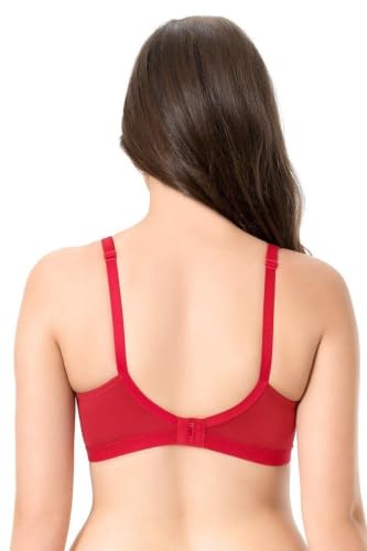 Image of Amante Every de Red Solid Non-Wired Non Padded Everyday Bra