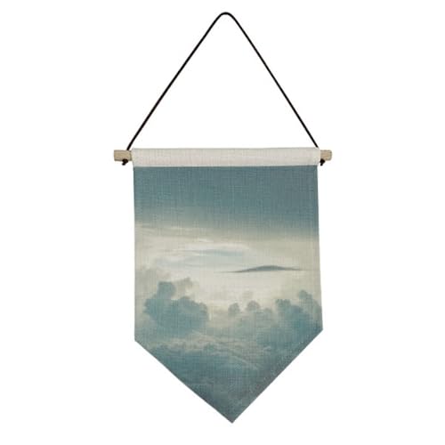 Drapeau en toile à suspendre nuages de haute qualité pour salon moderne