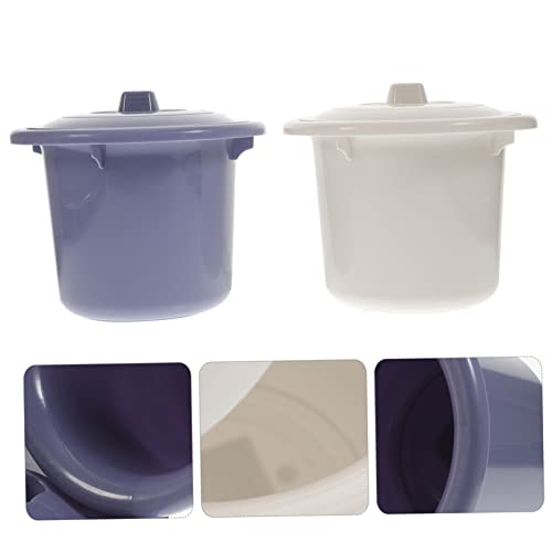 Showeroro 2Pcs Spittoon Bed Pans For Elderly Men Kids Car Containers With Lids Kids Travel Potty Portable Urine Pot Urine Chamber Pot Adult Urinal Pail Pot Convenient Potty Adult Spittoon #TOP2