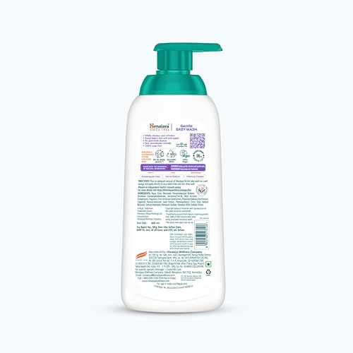 Image of Himalaya Gentle Baby Wash 400ml with Chickpea, Fenugreek|pH 5.5|No.1 Doctor Recommended brand|100% Soap free Gentle cleanser for skin & hair|Tear free|Safe for Newborns|Skin Microbiome - friendly|Hypoallergenic