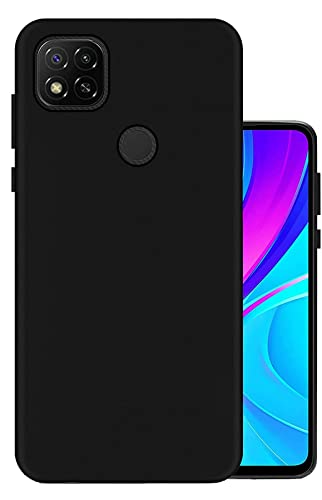 Image of Mobile Back Cover Case for Xiaomi Redmi 9 (Silicone Case|CameraProtection|Black SC1510)