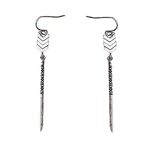 Chic Moon Arrow Long Drop Earrings Retro Boho Dangles Hoops Women Chandelier Linear Tribal Unique Tassel Earring Fashion Jewelry Black Plated