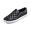 Black Quilted Vegan Leather