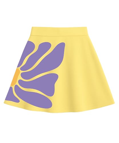 Image of KYDA KIDS Girls 100% Pure Cotton Skater Skirt with Attached Inner Shorts | Ideal for Summer Sports, Play & Casual Wear | Comfortable Fit for Girls Aged 2-16 Years