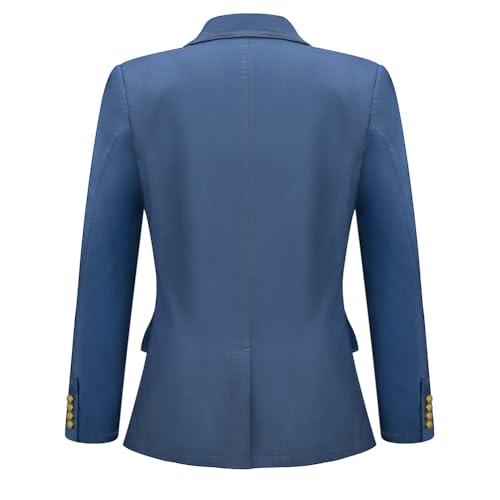 Women’s Blue Denim Skirt Suit 2 Piece Single Breasted Blazer Vintage Casual Lady Suit Sets2