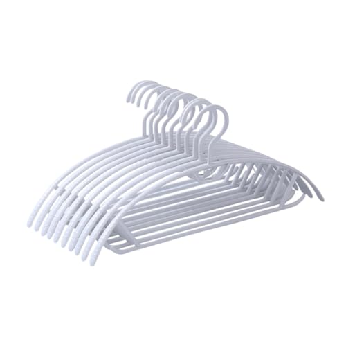 Happyyami 10 Pcs Non Slip Wide Shoulder Clothes Hangers for Wardrobe Notched Hanger Rack for Home Closets Organize Shirts Dresses Jackets and Accessories