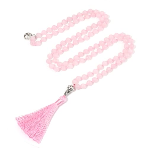 BALIBALI 108 Mala Beads Necklace with Tree Pendant