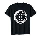 Gas. Clutch. Shift. Repeat. 6-Speed Stick Shift Driver Mens T-Shirt