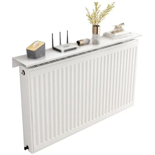 Estante flotante para radiador, sin taladrar, construcción de hierro, a prueba de polvo, soporta 30 kg, ideal para sala de estar, dormitorio, pasillo