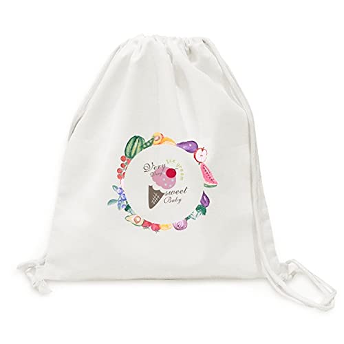 Sac en tissu pliable avec sangle pour courses de fruits légumes motif cerise mignonne
