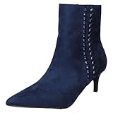 tods chaussures homme farfetch Fermeture éclair Spot On Bottines Tod à talon moyen pour femme F51222, bleu marine, 38 EU