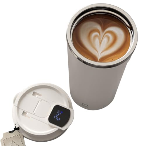 Genérico Selbstmischende Tasse, 400 ml, wasserdicht, mit Strohhalmdeckel, magnetisch, automatisch, zum Rühren, für Milch, Proteinpulver, Hafer, Mehl, Getränke, Reisen, Zuhause, Büro, Camping, Picknick