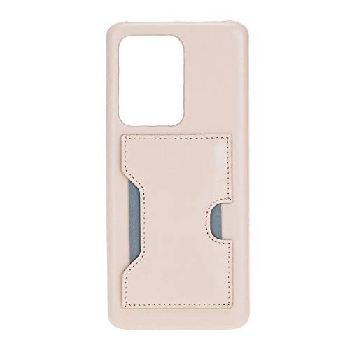 Étui en cuir Galaxy S20 Ultra rose nude haut de gamme Venito Florence