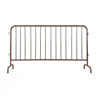 Garvee Interlocking Steel Barricade, 5.5 Ft. Heavy Duty Galvanized Metal Barricade