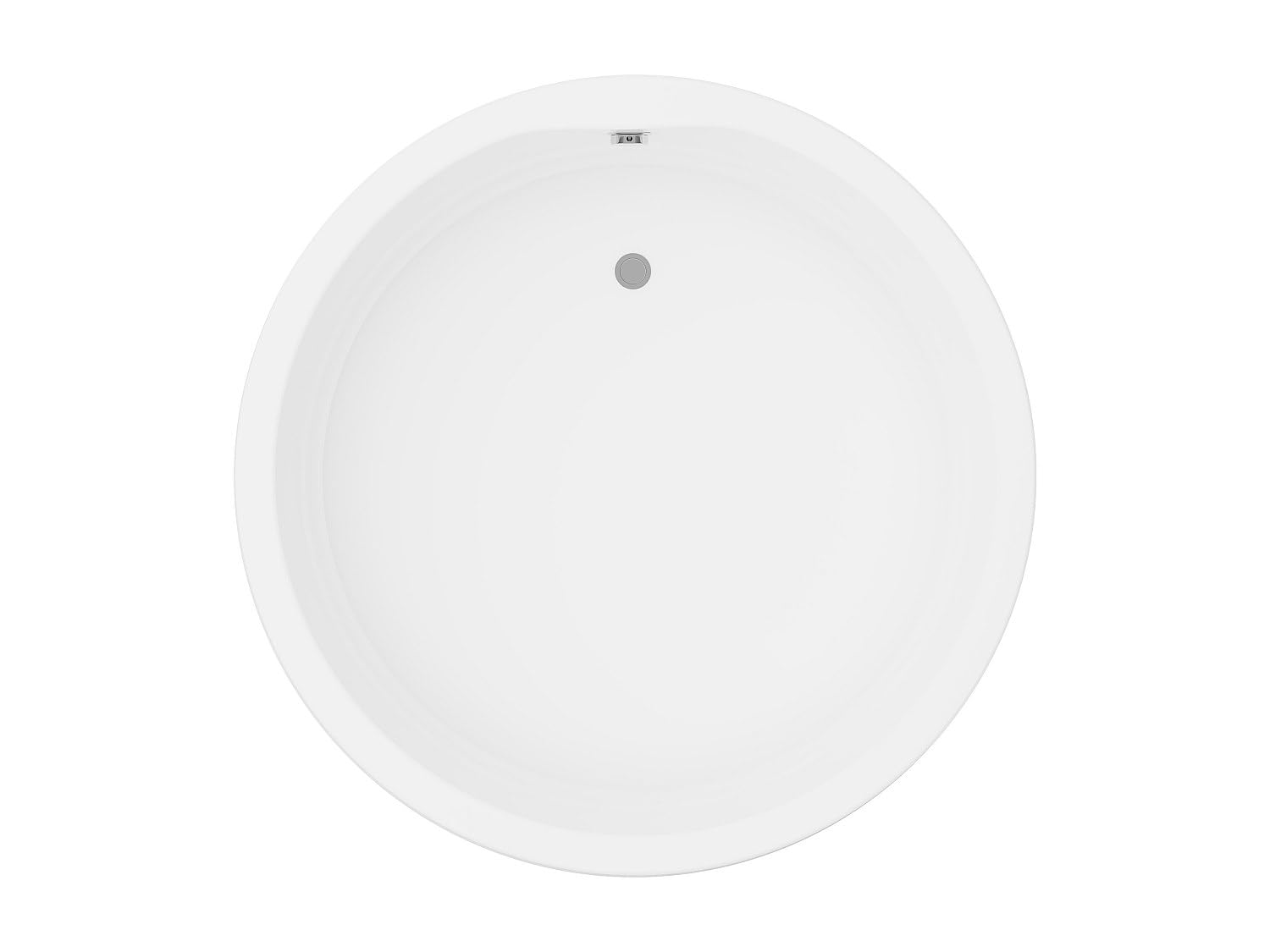 Venta-unica - BaÒera exenta redonda - 165 L - 130 x 130 x 58 cm - Blanco - AcrÌlico - LAGUNO