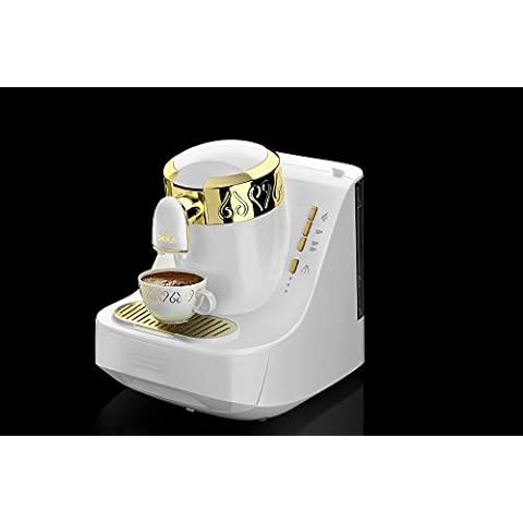 Arzum Okka OK008-B Machine, Turkish Coffee, 710, White Gold Cover