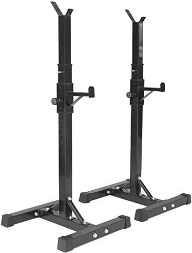 Soporte para sentadillas ajustable, barra para press de banca, soporte para sentadillas, altura ajustable, barra de dominadas multifunción, soporte para sentadillas para levantamiento de pesas.