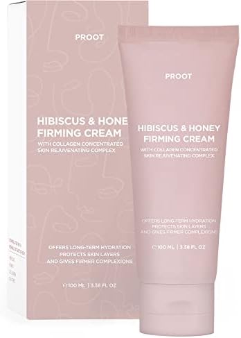 Hibiscus and Honey Firming Cream | Hibiscus and Honey Firming Cream with Collagen Concentrated Complex | Neck Firming Cream | Lightweight Neck Firming Cream with Hibiscus and Honey Extracts | Neck Firming Cream for Sensitive and All Skin Type | Formulated with Hibiscus, Honey, Collagen Centella Asiatica, and Other Natural Ingredients | Cruelty-free | 3.38 oz 100 ml