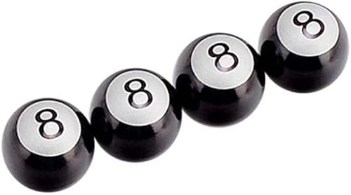 4 tapas de vástago de válvula, divertidas cubiertas esféricas de aleación de aluminio para válvulas de neumáticos de automóvil, resistentes a la