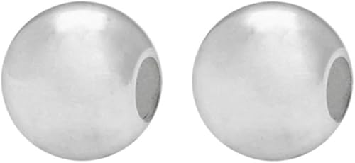Miniatura 4 de Adabele - 10 cuentas sueltas de plata de ley 925 auténtica de 0.315 pulgadas (agujero grande de 0.136 pulgadas) para fabricación de joyas SS200-8