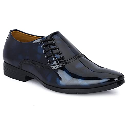 Image of GAUTAMFIT Men's Formal Classic Derby Lace-Up Formal Shoes for Office, Party,Wedding | Dress Shoes | Extra Cushioning Insole | Lightweight & Comfortable Stylish Shoes