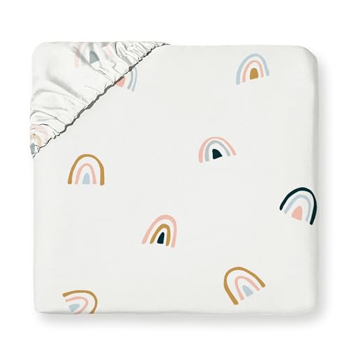 MakeMake Organic Twin Fitted Sheet Set (Rainbow)