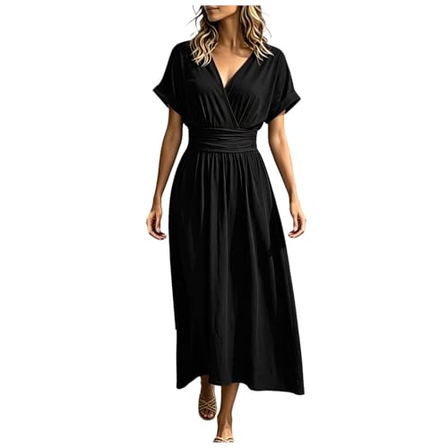 Robe trapèze empire rouge cocktail chic et fluide pour mariage d'été