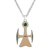 Davitu 1 PC Anime Kiseiju Parasyte Migi Statement Necklace Pendant Metal Keyring Key Chains for Men Women Gifts Cosplay - (Metal Color: Necklace)