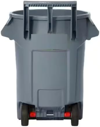 32 Gallon Gray Round Vented Wheeled Trash Can TL20903