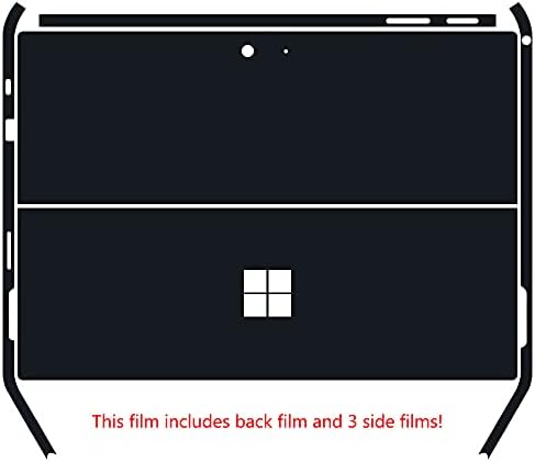 XISICIAO Ultra-Thin Body Skin Sticker for Microsoft Surface Pro 7(2019 Released), 12.3 Inch Back Decal, Vinyl Decorative Laptop Cover Protector Accessories(Frosted Black)
