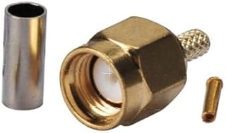 RP-SMA Plug Female Straight Crimp Coaxial Connector for LMR100 RG174 RG316 Cable USA Shipping