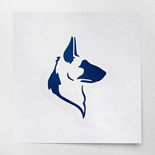 2 Pcs - No Background Decal Stickers of German Shepard (Navy Blue) Premium Waterproof Vinyl Decal Stickers for Laptop Phone Accessory Helmet Car Window Mug Tuber Cup Door Wall USCSKUS015054AB