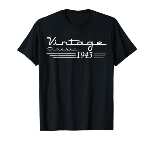 Vintage 83th Birthday Decorations Vintage 1943 83 Years Old T-Shirt, Men, Black, 4X-Large