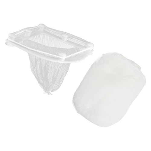 TOVINANNA Filtro para Fregadero Soporte Gris y 30 Bolsas Desechables de Malla Elástica para Atrapar Cabello y Residuos, Cesta de Filtro para Cocina, Accesorio Antiobstrucción y Fácil