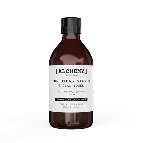 Colloidal Silver Refill 300mL 100 PPM Superior Concentration Artisanal Production Better Results Made in The UK [Alchemy] Natural
