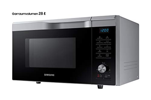 Samsung Kombinovaná mikrovlnná trouba MC28M6035CS/EG s grilem a horkým vzduchem / 900 W / 28 l prostor na vaření (extra velký) / šířka 51,7 cm / technologie HotBlast/SlimFry / stříbrná