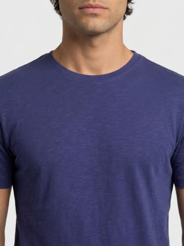 Image of Park Avenue Men Regular Fit Solid Pattern Pure Cotton Round Neck T-Shirt