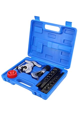 YFFSFDC フレアリングツールセット 5点組 偏芯式 CT-806AM-F 12サイズ対応 新冷媒対応 銅・アルミ・軟鋼パイプ用 フレアツール 自動車整備工具