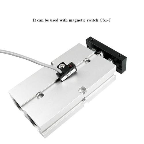 Vérin pneumatique double tige TN20 en alliage aluminium haute précision