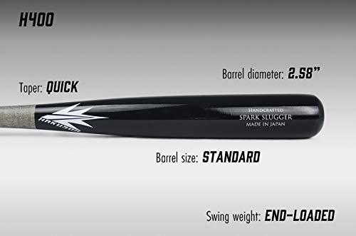 Hakusoh Spark Classic H400 Wooden Baseball Bat Birch Wood Gamebat Length 34" Weight 31.5Oz (-2.5 Dropweight) [Made In Japan] #TOP2