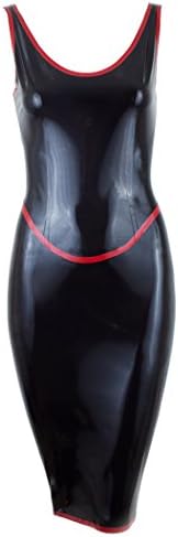 Collective Chaos Latex USA Quality Lobster Tail Bow Dress Black/Red