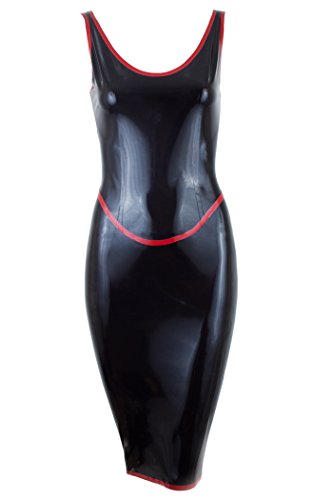 Collective Chaos Latex USA Quality Lobster Tail Bow Dress Black/Red