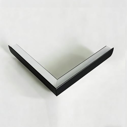 LZMZMQ Auge Lumineuse En Aluminium Montée En Surface 1/2/3/4/5 M, Canal Diffuseur De Bande Lumineuse LED Noire, Moulage De Crique D'éclairage Indirect LED(Outer Corner)